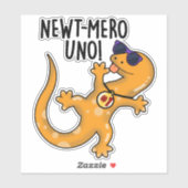 Sticker Newt-mero Uno Funny Newt Pun (Feuille)