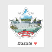 Sticker Niagara Falls, Ontario Canada Feuille d'érable (Feuille)