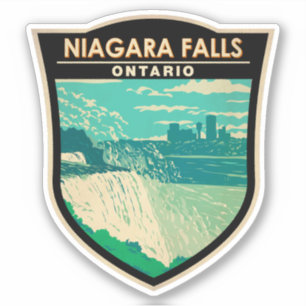 Sticker Niagara Falls Ontario Travel Art Vintage