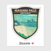 Sticker Niagara Falls Ontario Travel Art Vintage (Feuille)