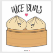 Sticker Nice Buns Conversation Cheeky Up Dumplings Food Pu (Feuille)
