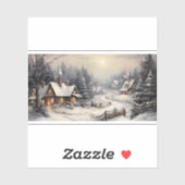 Sticker Nice village la nuit de Noël (Feuille)