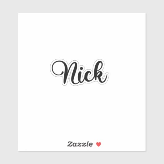 Sticker Nick Name - Calligraphie manuscrite (Feuille)