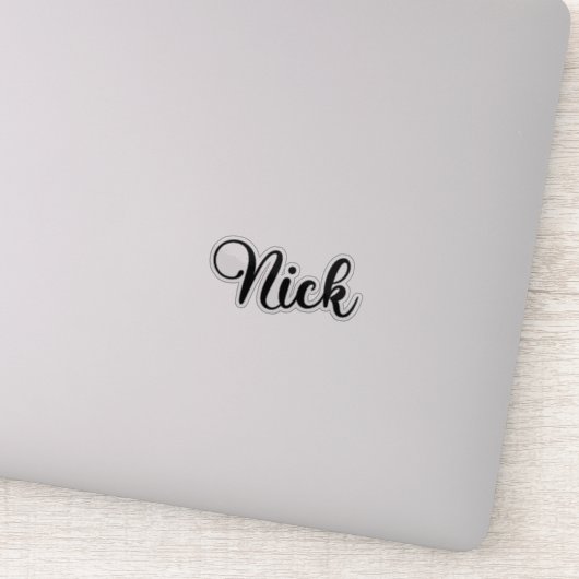 Sticker Nick Name - Calligraphie manuscrite (Détail)