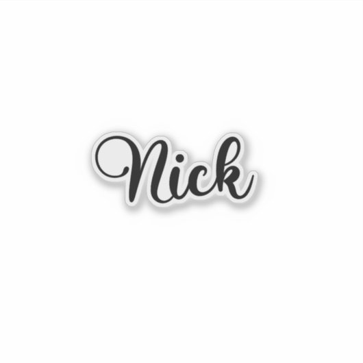 Sticker Nick Name - Calligraphie manuscrite (Devant)