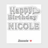 Sticker Nicole Happy (Feuille)