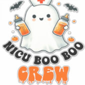Sticker Nicu boo boo équipage halloween, Nicu Boo Crew Fun (Devant)