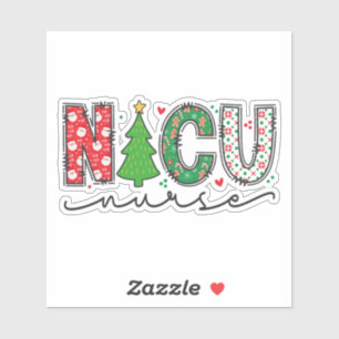 Sticker NICU Nurse Christmas, mignon néonatal Noël ICU