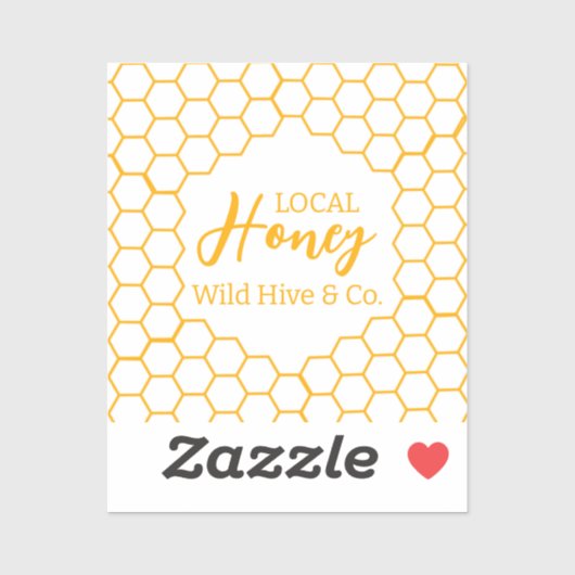 Sticker Nid d'abeille – Fond noir ou blanc (Feuille)