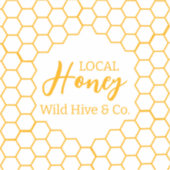 Sticker Nid d'abeille – Fond noir ou blanc (Recto)