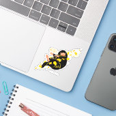 Sticker Niffler Flottant Avec Or (Ordinateur portable avec iPhone)