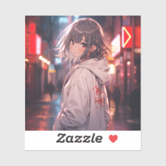 Sticker Night walk | 東京娘 GenerartiveAI シール