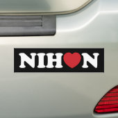 Sticker Nihon Love Heart Bumper (En voiture)