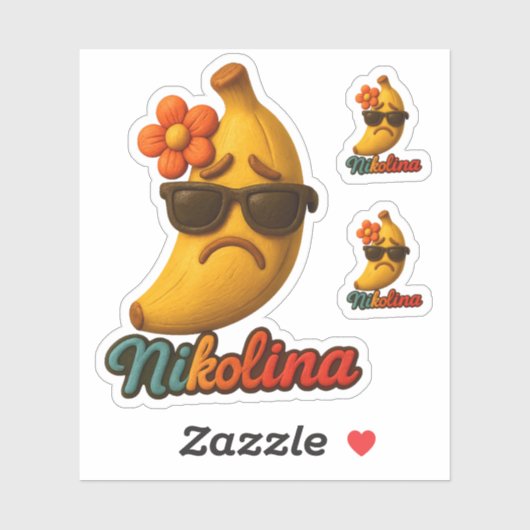 Sticker Nikolina Banane 1 (Feuille)