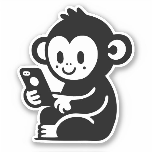Sticker N'importe quel téléphone couleur monoclé (Devant)