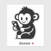 Sticker N'importe quel téléphone couleur monoclé (Feuille)