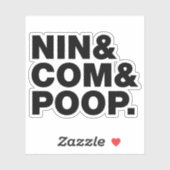 STICKER NIN & COM & POOP. (Feuille)