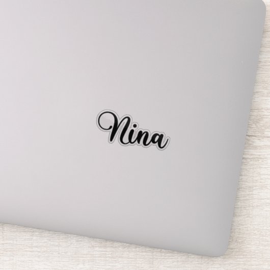 Sticker Nina Name - Calligraphie manuscrite (Détail)