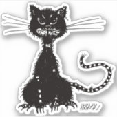Sticker Nine Vie Nine Cat Noir Ragged (Devant)