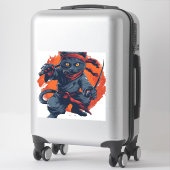 Sticker Ninja Chat furtive (Sur valise)