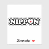 Sticker Nippon Love Heart Flag (Feuille)