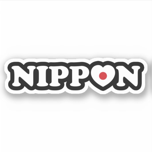 Sticker Nippon Love Heart Flag (Devant)