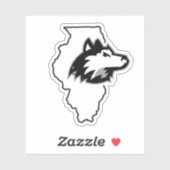 Sticker NIU Huskies State Love (Feuille)