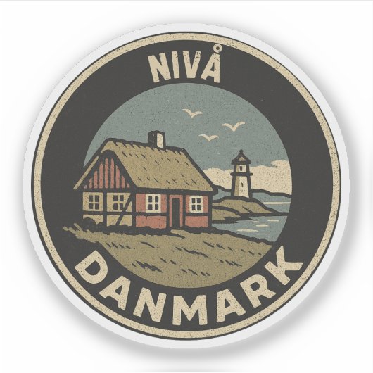 Sticker Nivå, Danemark Danemark (Devant)