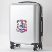 Sticker Niveau de licorne monte comme une licorne publicit (Sur valise)