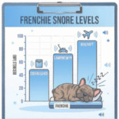Sticker Niveaux de ronflement de Frenchie Drôle d'infograp (Recto)