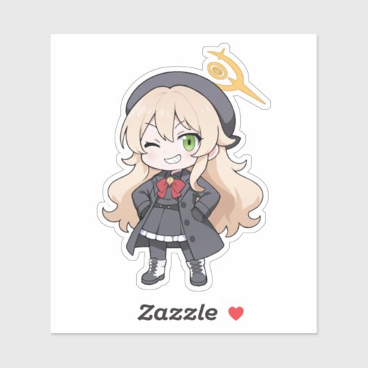 Sticker Niyaniya Chibi Blue Archive Fanart (Feuille)