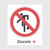 Sticker NO Ball Games ⚠ Thai Park ⚠ (Feuille)