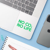STICKER NO CO2 PAS DE VIE (Ordinateur portable avec iPhone)
