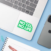 STICKER NO CO2 PAS DE VIE (Ordinateur portable avec iPhone)