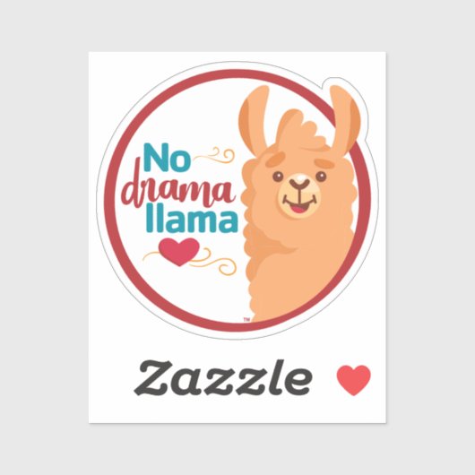 Sticker No Drama Llama (Chaud) (Feuille)