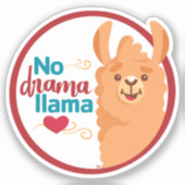 Sticker No Drama Llama (Chaud) (Recto)