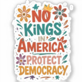 Sticker No King In America American Democracy  (Recto)