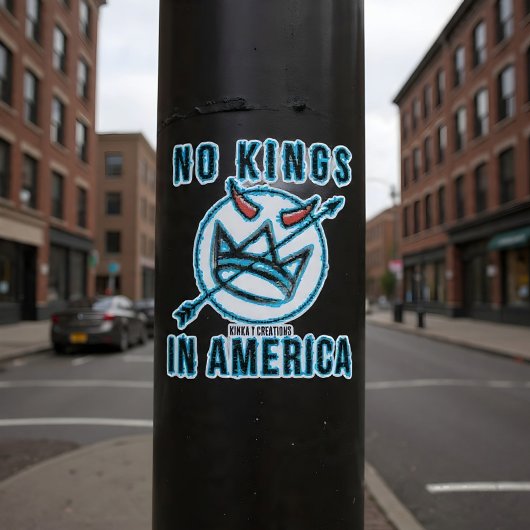 Sticker No King Turq