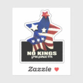 Sticker No Kings American Democracy Freedom Patriotique (Feuille)
