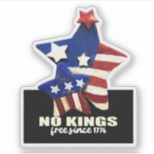 Sticker No Kings American Democracy Freedom Patriotique (Devant)