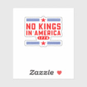 Sticker No Kings In America Classic Minimal Clean (Feuille)