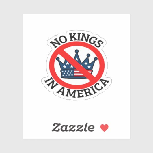 Sticker No Kings In America Classic Vintage Graphic (Feuille)