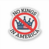 Sticker No Kings In America Classic Vintage Graphic (Devant)