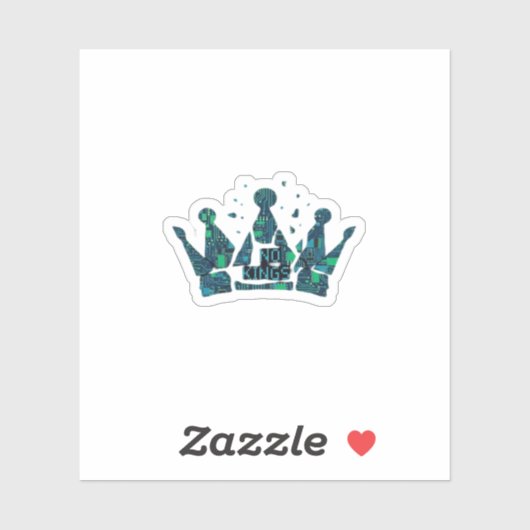 Sticker No Kings In America Freedom Aesthetic (Feuille)