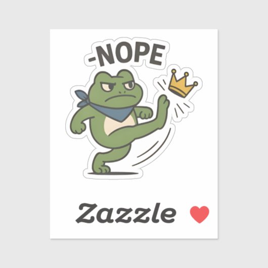 Sticker No Kings in America Frog No Kings Democracy (Feuille)