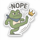 Sticker No Kings in America Frog No Kings Democracy (Recto)