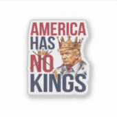 Sticker No Kings In America Funny America Has No King Poli (Devant)