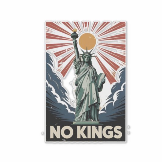 Sticker No Kings In America Liberity Status USA Democrats (Devant)