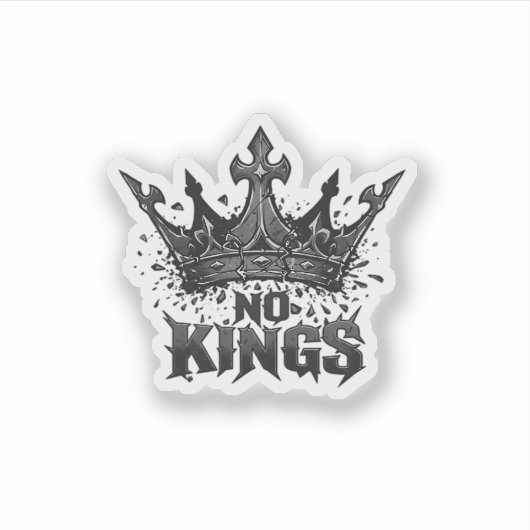 Sticker No Kings In America Minimal Clean (Devant)