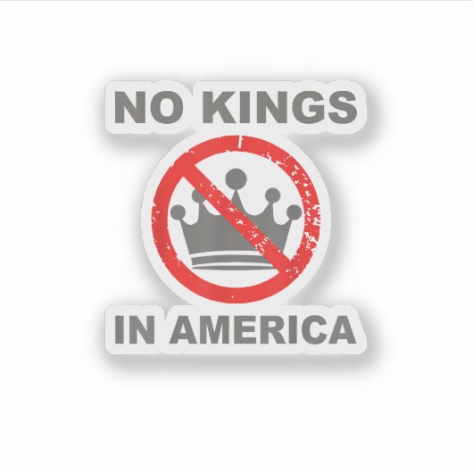 Sticker No Kings In America Patriotic Casual (Devant)